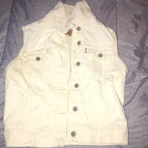 Levi’s cream denim vest